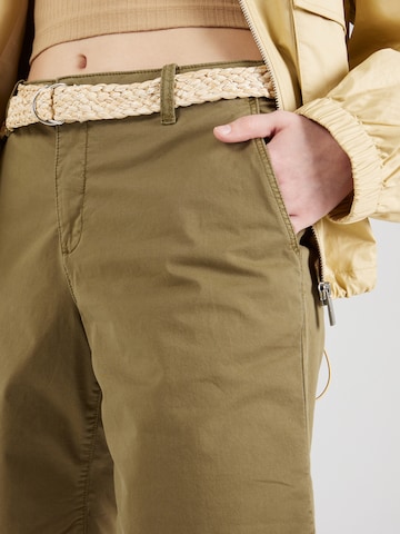 ESPRIT جينز واسع سراويل من القماش القطني بلون أخضر