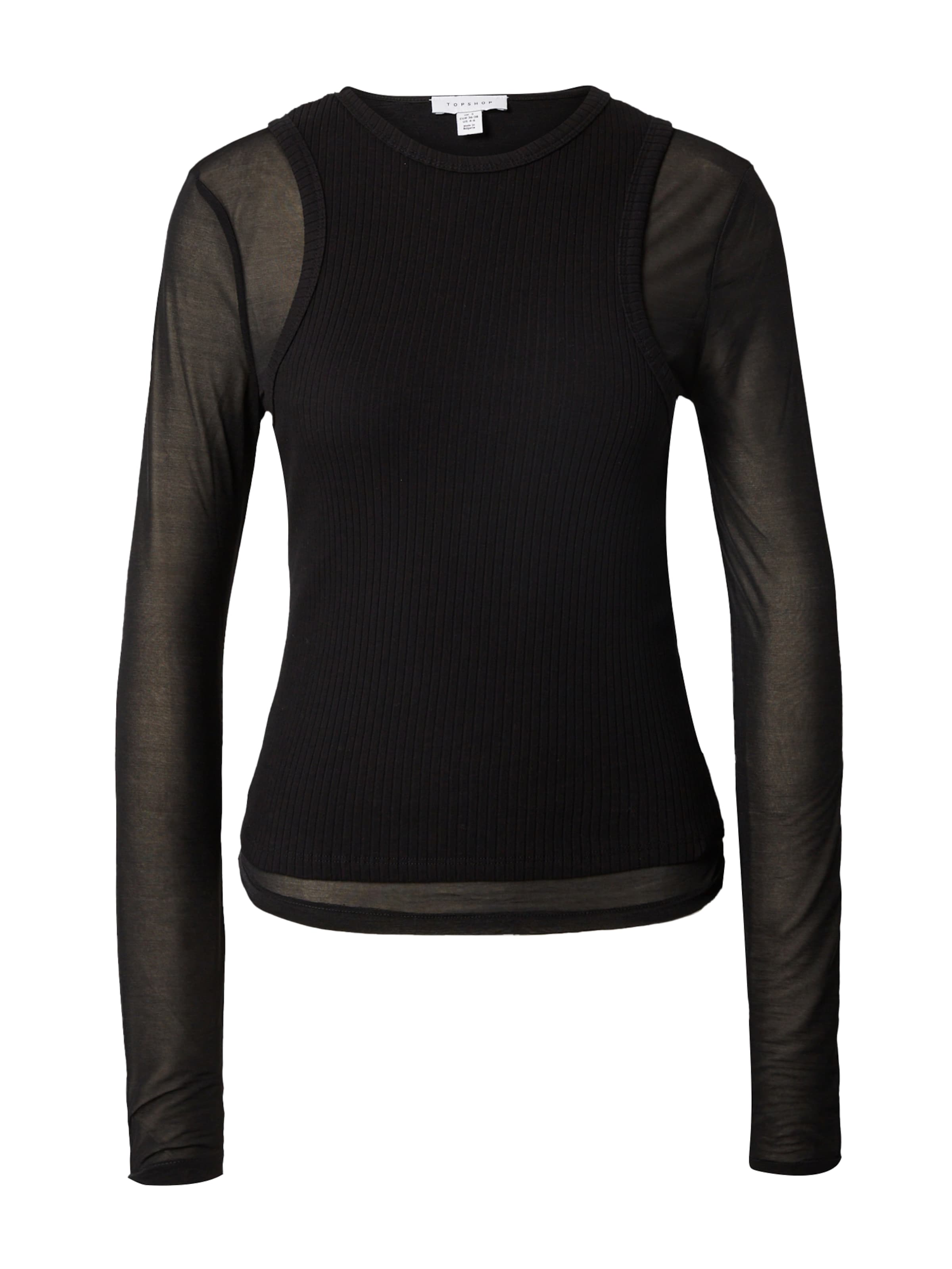 T-shirt TOPSHOP en noir : devant