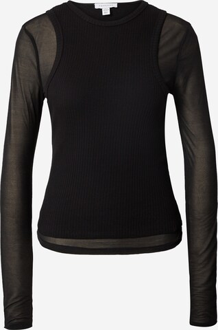 TOPSHOP Shirt in Zwart: voorkant