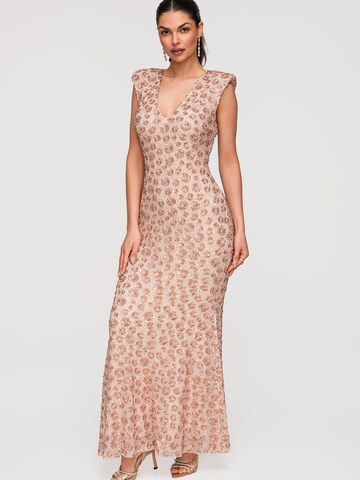 Ombre Evening dress in Beige
