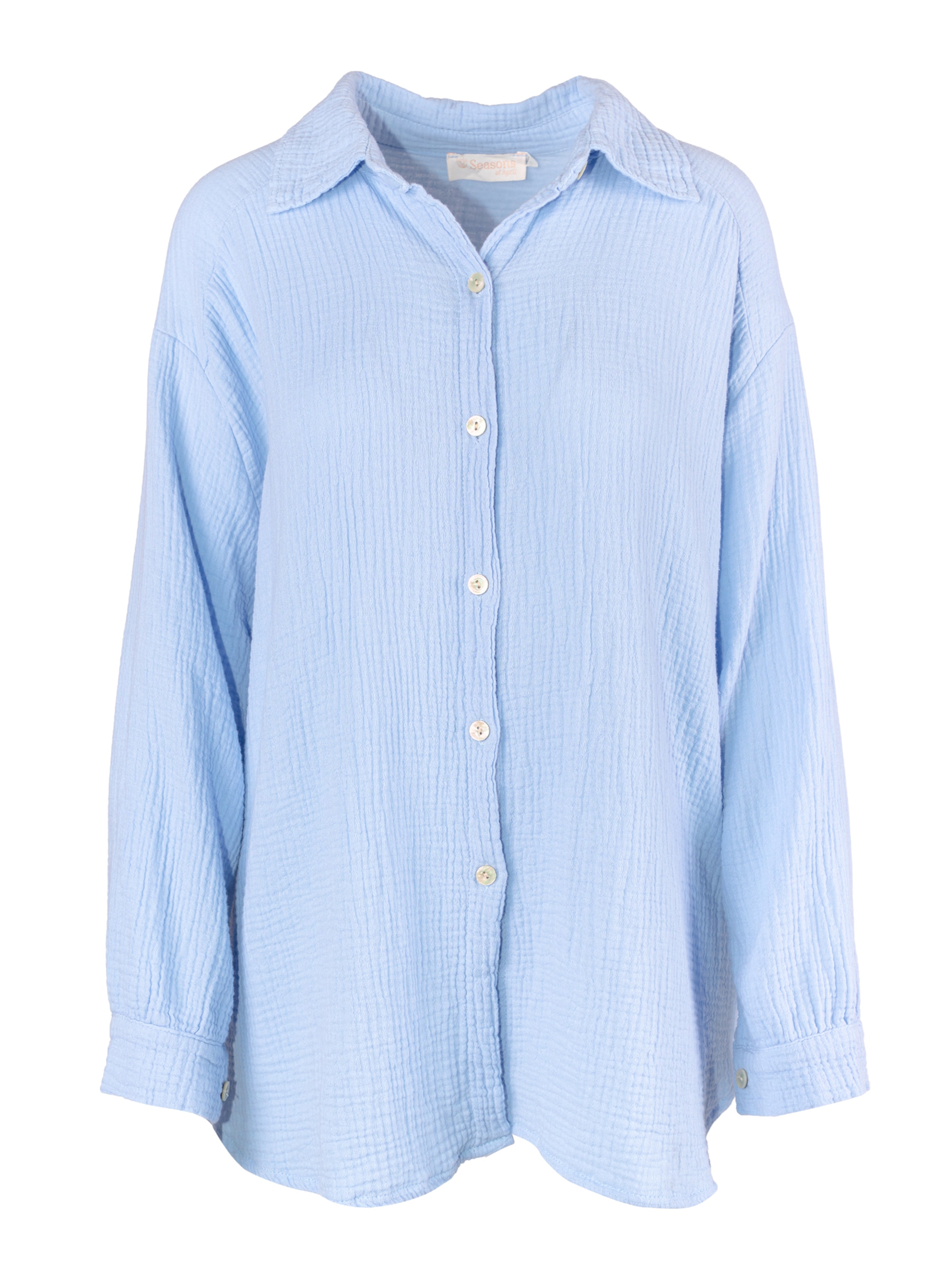 Seasons of April Bluse 'Sasha' in taubenblau, Produktansicht