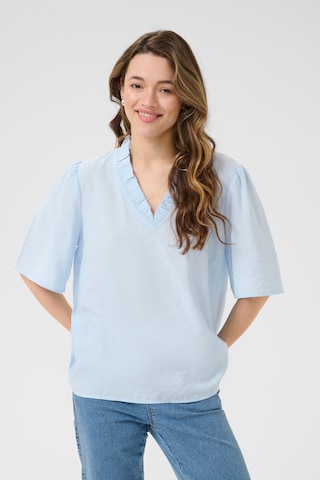 Kaffe Bluse in Blau: Vorderseite