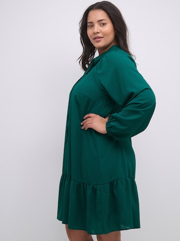KAFFE CURVE Obleka 'Dory' | zelena barva: sprednja stran
