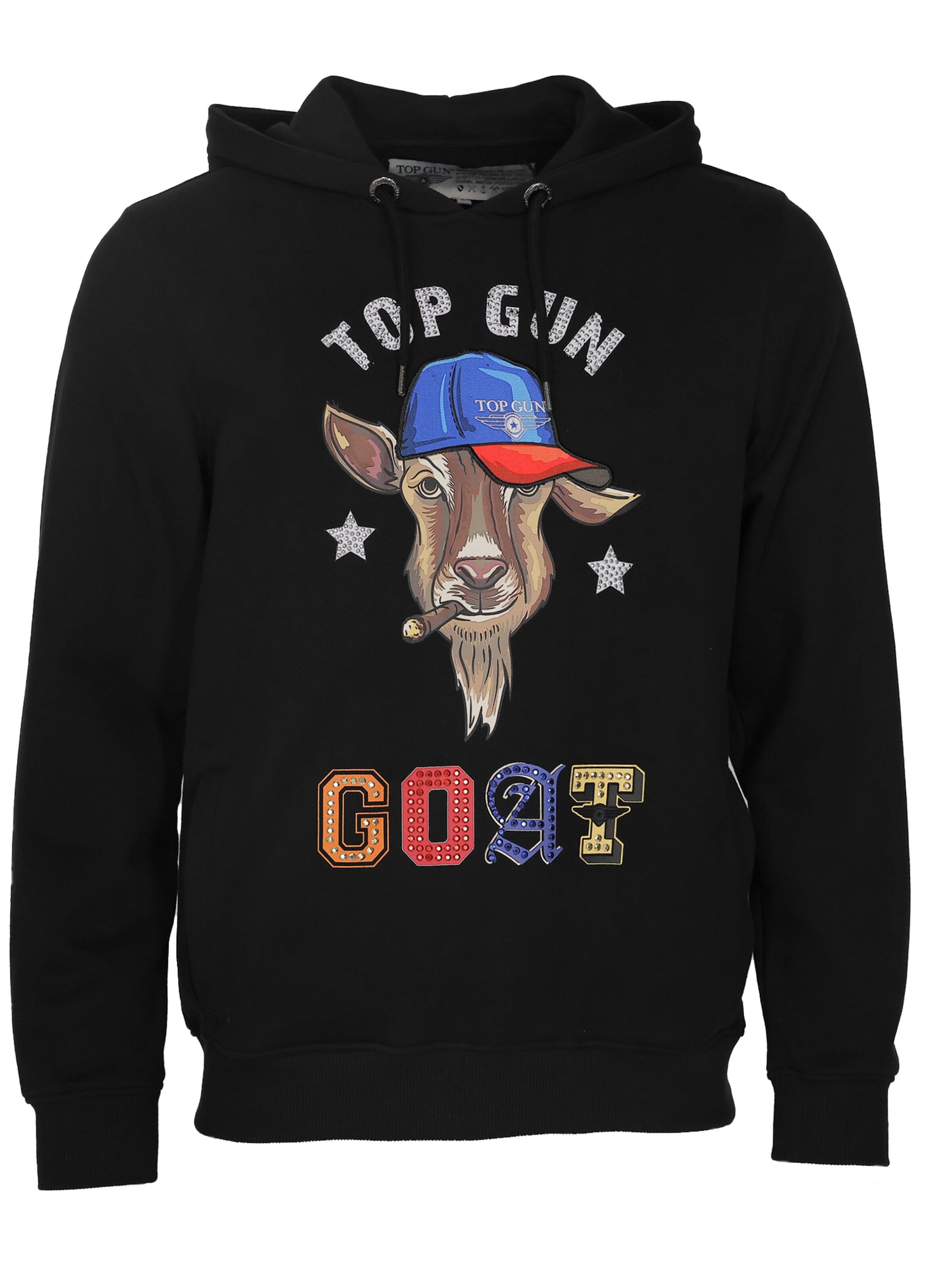 TOP GUN Sweatshirt in Black: front