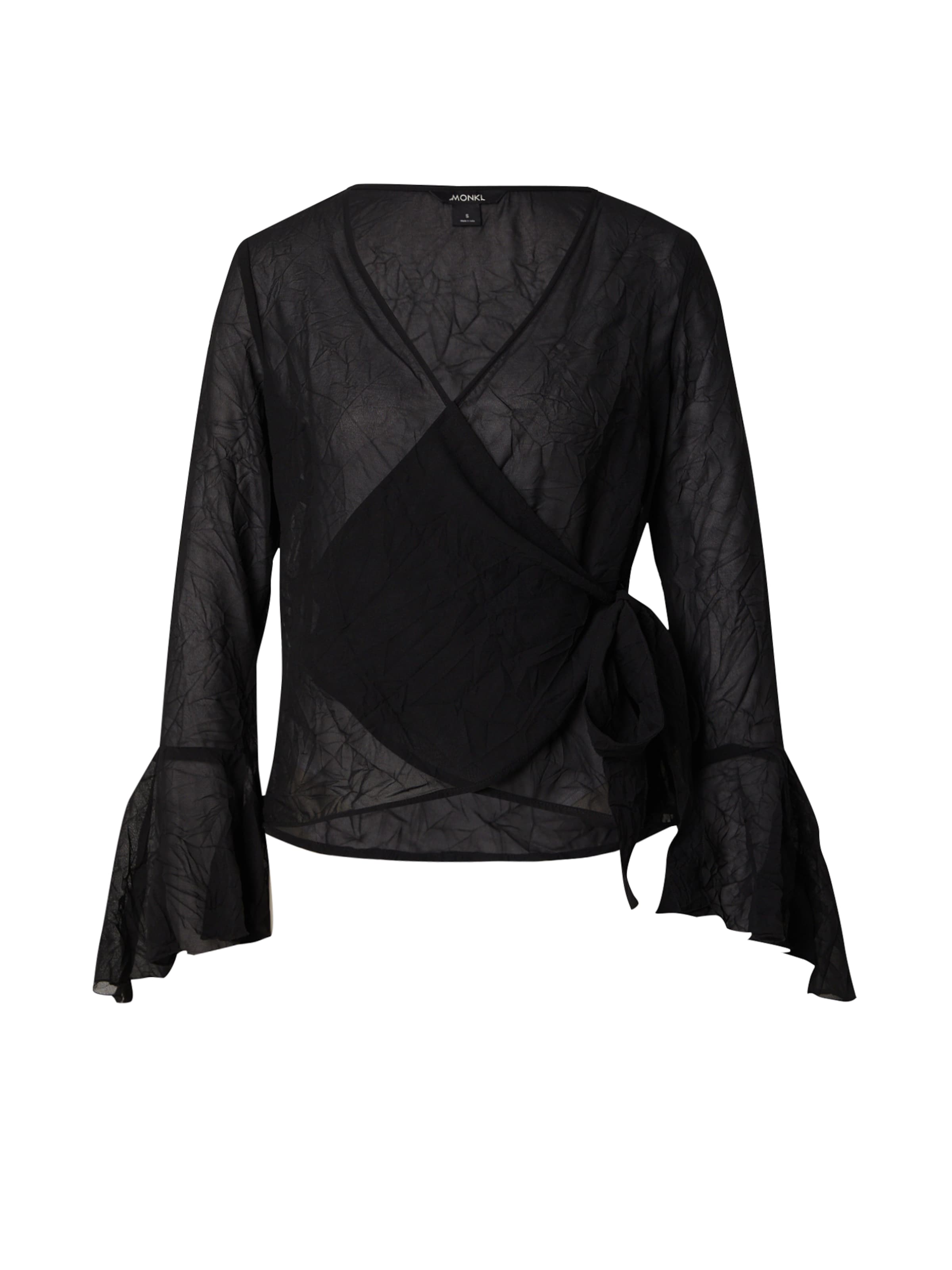 melns Monki Blūze: no priekšpuses