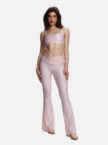 EKCENTRIK Flared Sporthose in Pink
