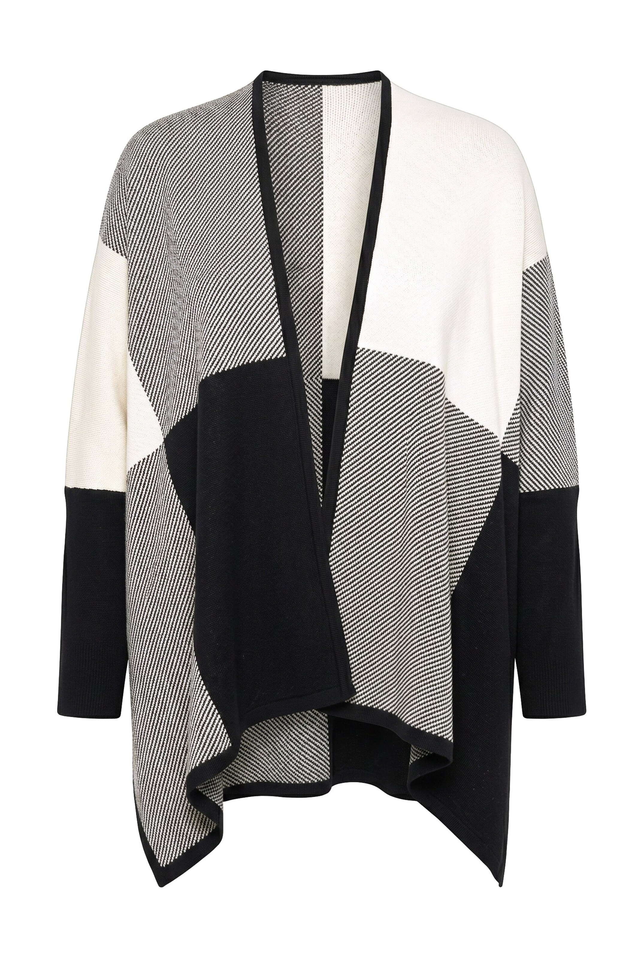 Ulla Popken Strickjacke in Schwarz: Vorderseite