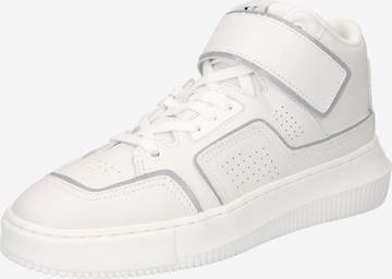 Calvin Klein Jeans High-Top Sneakers in White: front