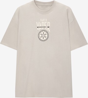 Pull&Bear Koszulka 'DARTH VADER' w kolorze beżowy: przód