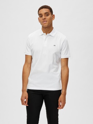 T-Shirt 'Dante' SELECTED HOMME en blanc : devant