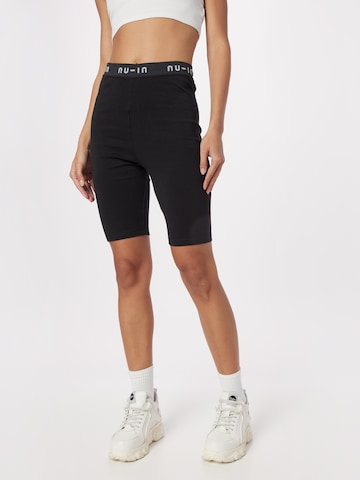 NU-IN Skinny Leggings in Black: front