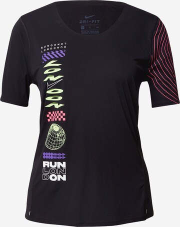 NIKE - Camisa funcionais 'City Sleek London' em preto: frente