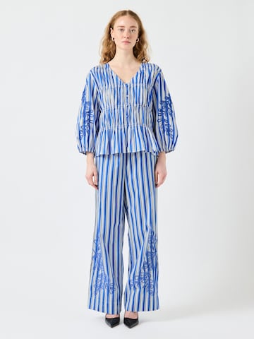 YAS - Pierna ancha Pantalón 'YASTIMO ' en azul