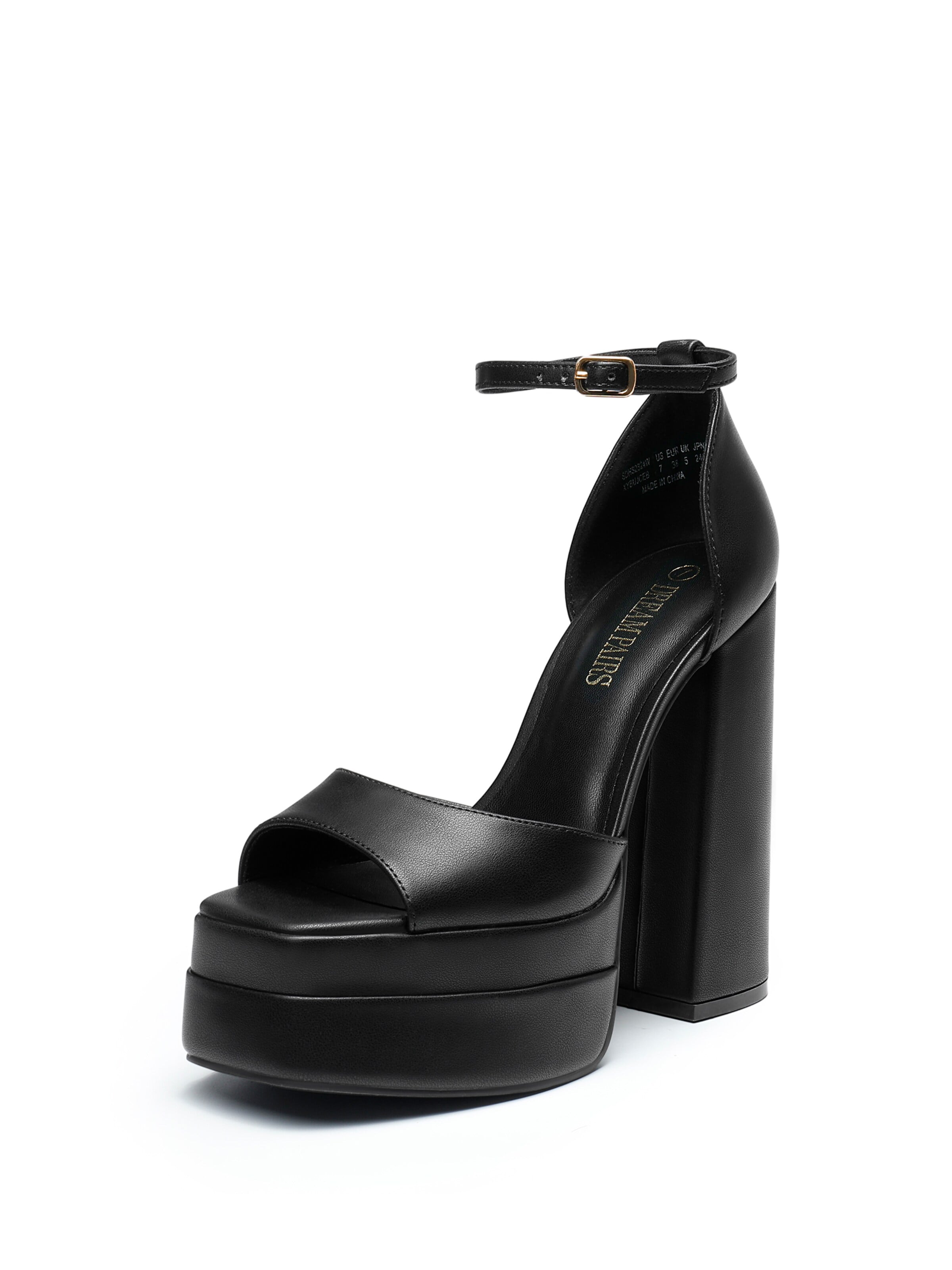 Dream Pairs Strap Sandals in Black: front
