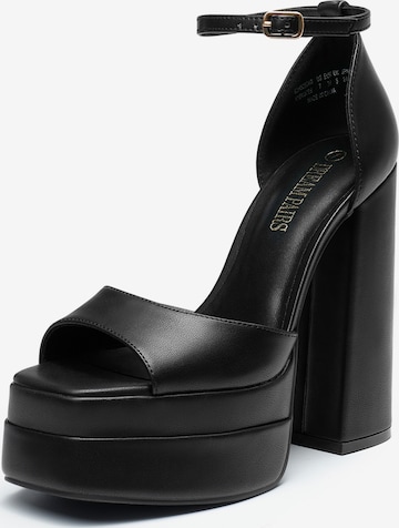 Dream Pairs Strap Sandals in Black: front