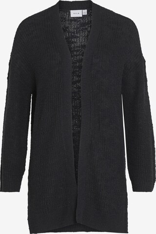 VILA Knit Cardigan in Black: front
