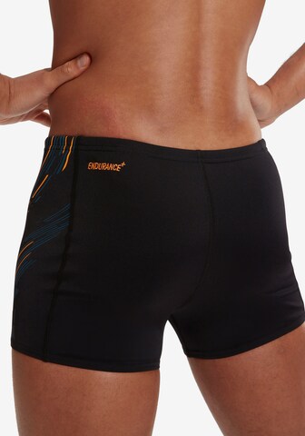 SPEEDO Athletic Swim Trunks in Black