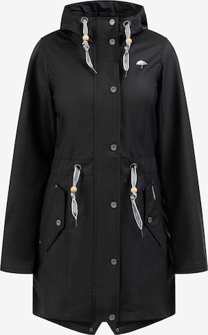 Schmuddelwedda Between-Seasons Parka in Black: front