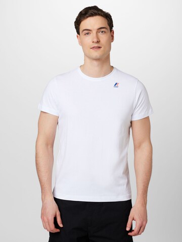 K-Way Тениска 'LE VRAI EDOUARD' в бяло: отпред