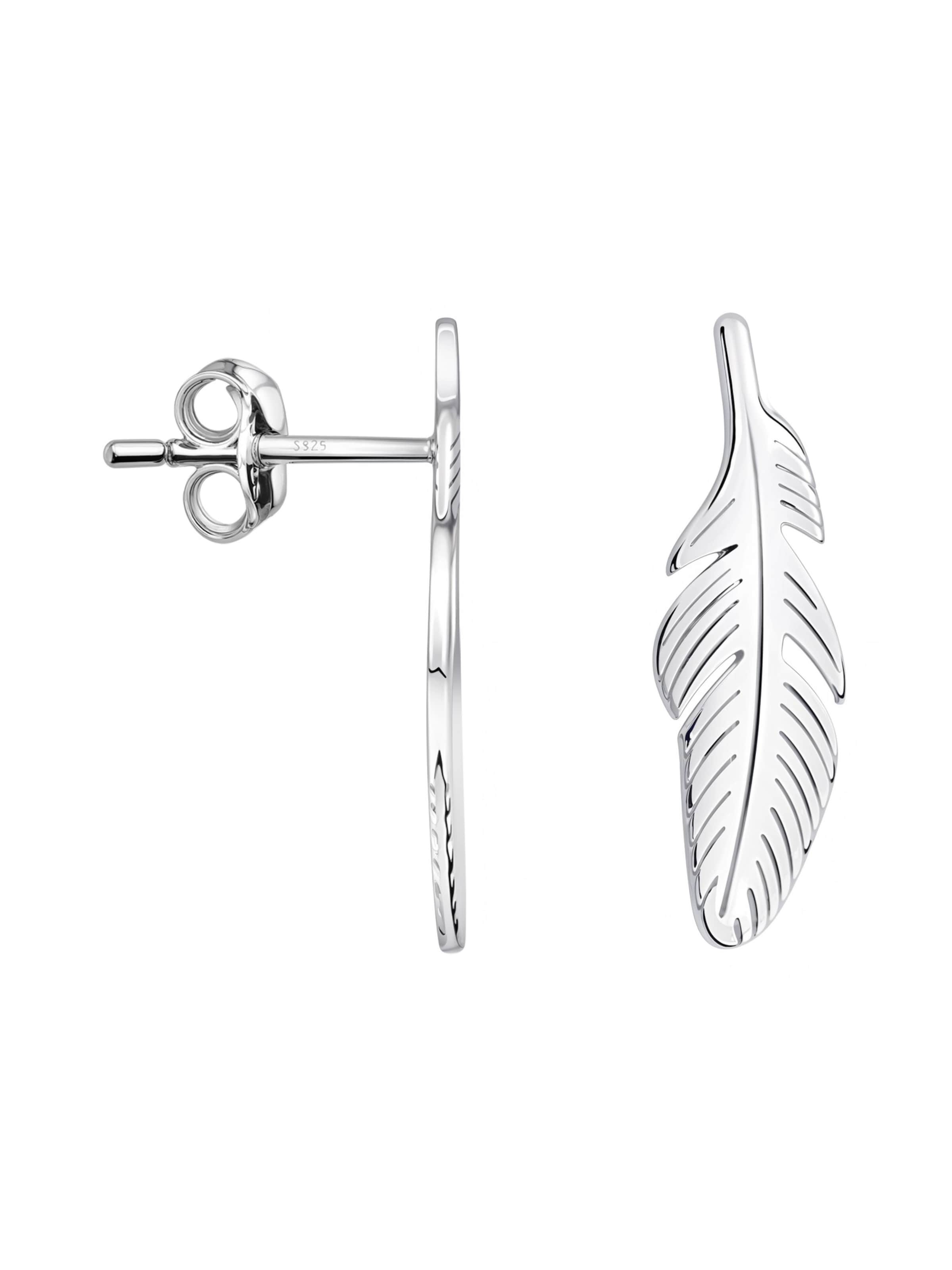 Sofia Milani Ohrringe 'Feather'‌‌‌‌‌‌ in Silber: Vorderseite