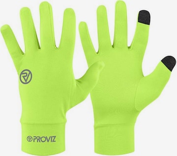 Proviz Full Finger Gloves 'Classic' in Yellow: front