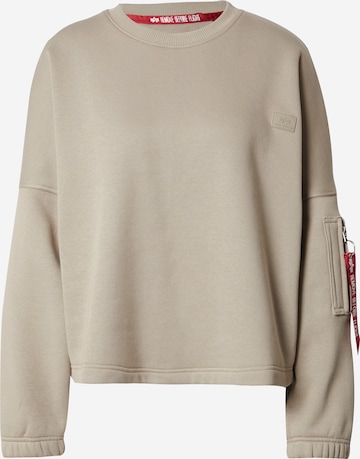 ALPHA INDUSTRIES Sweatshirt in Beige: front