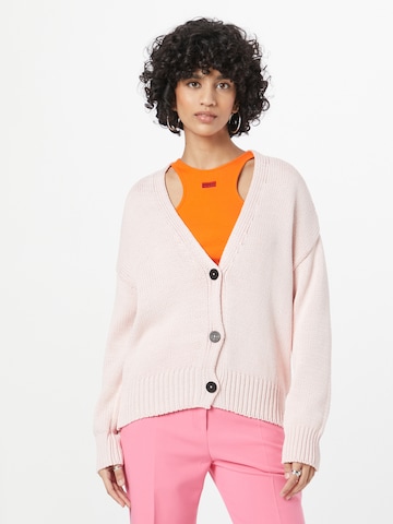 Cardigan HUGO en rose : devant