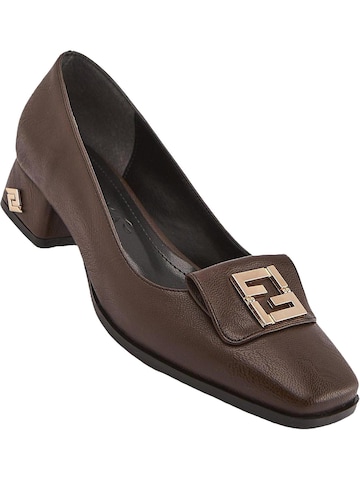 Limoya Slingpumps 'Emmy' in Bruin: voorkant