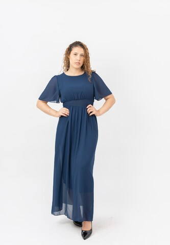 Robe Elara en bleu : devant