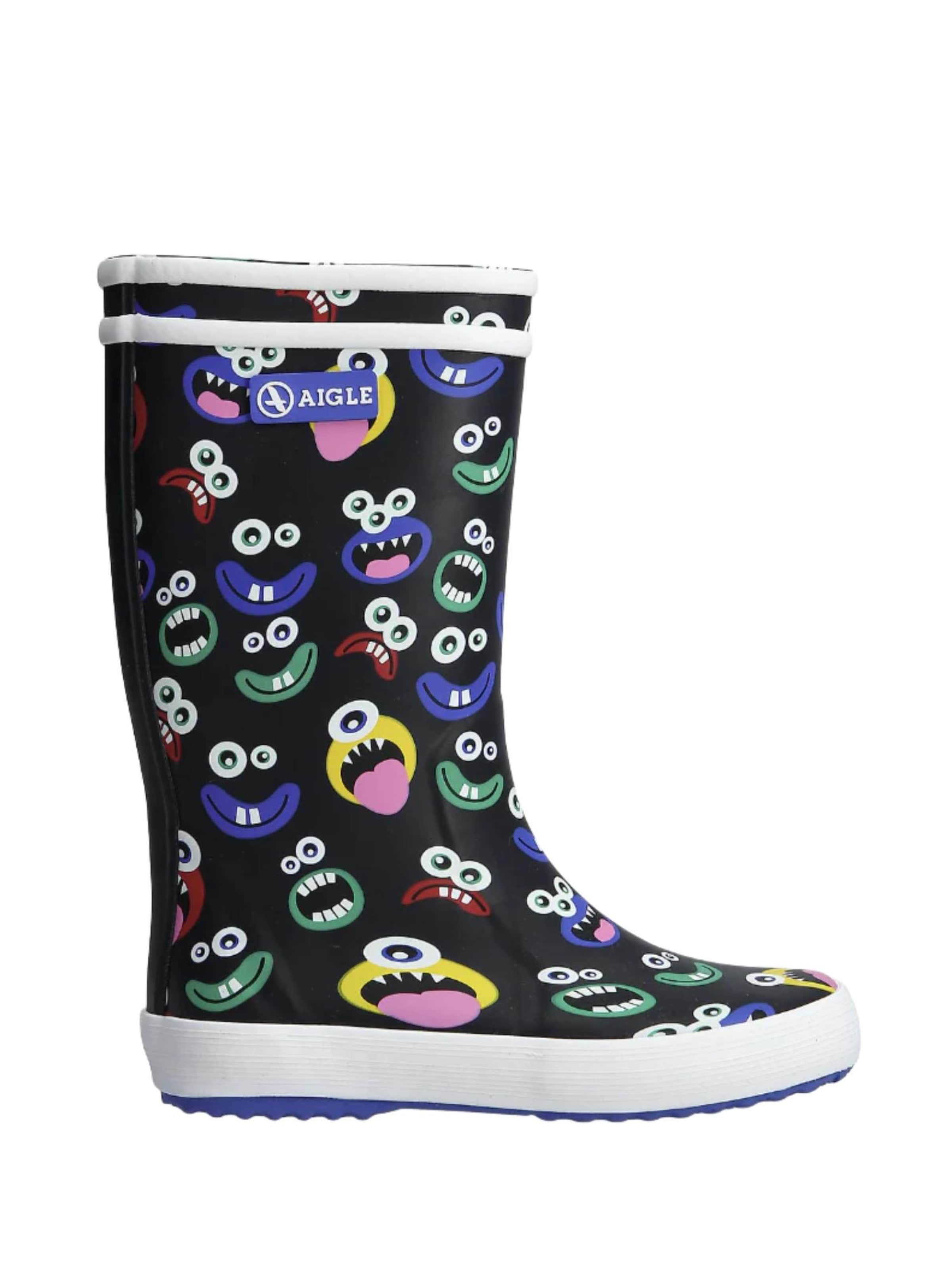 Stivale di gomma 'LOLLY POP THEME' di AIGLE in nero: frontale