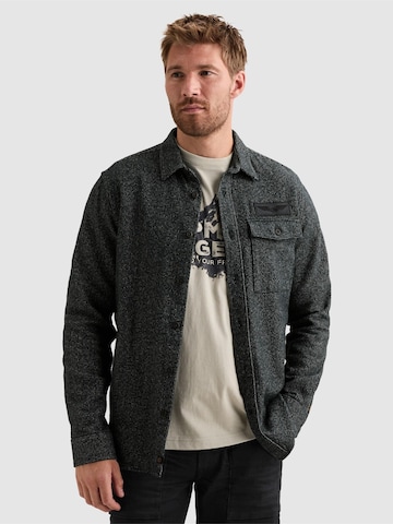 PME Legend Skjorte 'Flannel shirt with chest pocket' i blå: forside