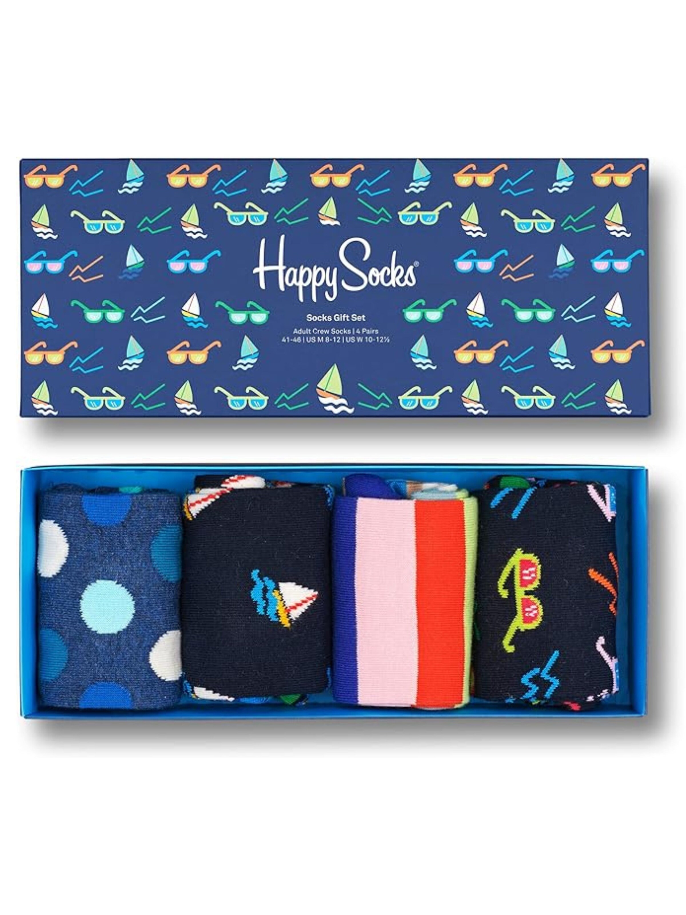 Happy Socks Socks '4-Pack Navy Socks Set' in Mixed colors