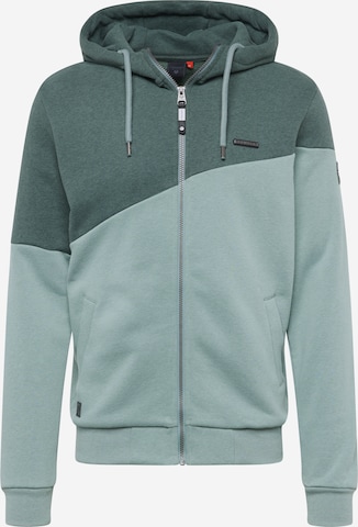 Ragwear - Sudadera con cremallera 'Winngs' en verde: frente