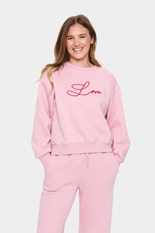 SAINT TROPEZ Sweatshirt 'ZlovinaSZ' in Pink