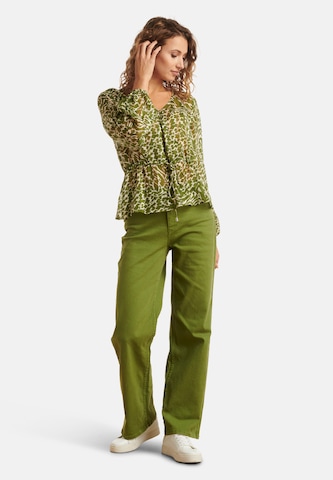 Smashed Lemon Loosefit Jeans in Groen