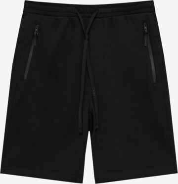 Pull&Bear Regular Shorts in Schwarz: predná strana