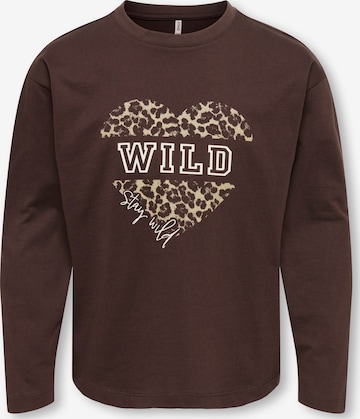ONLY GIRLS Shirt 'KOGSCARLETT' in Bruin: voorkant