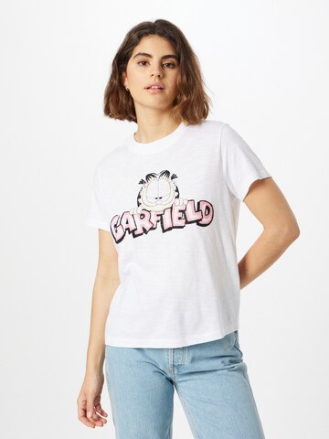 T-shirt 'Garfield' Frogbox en blanc : devant