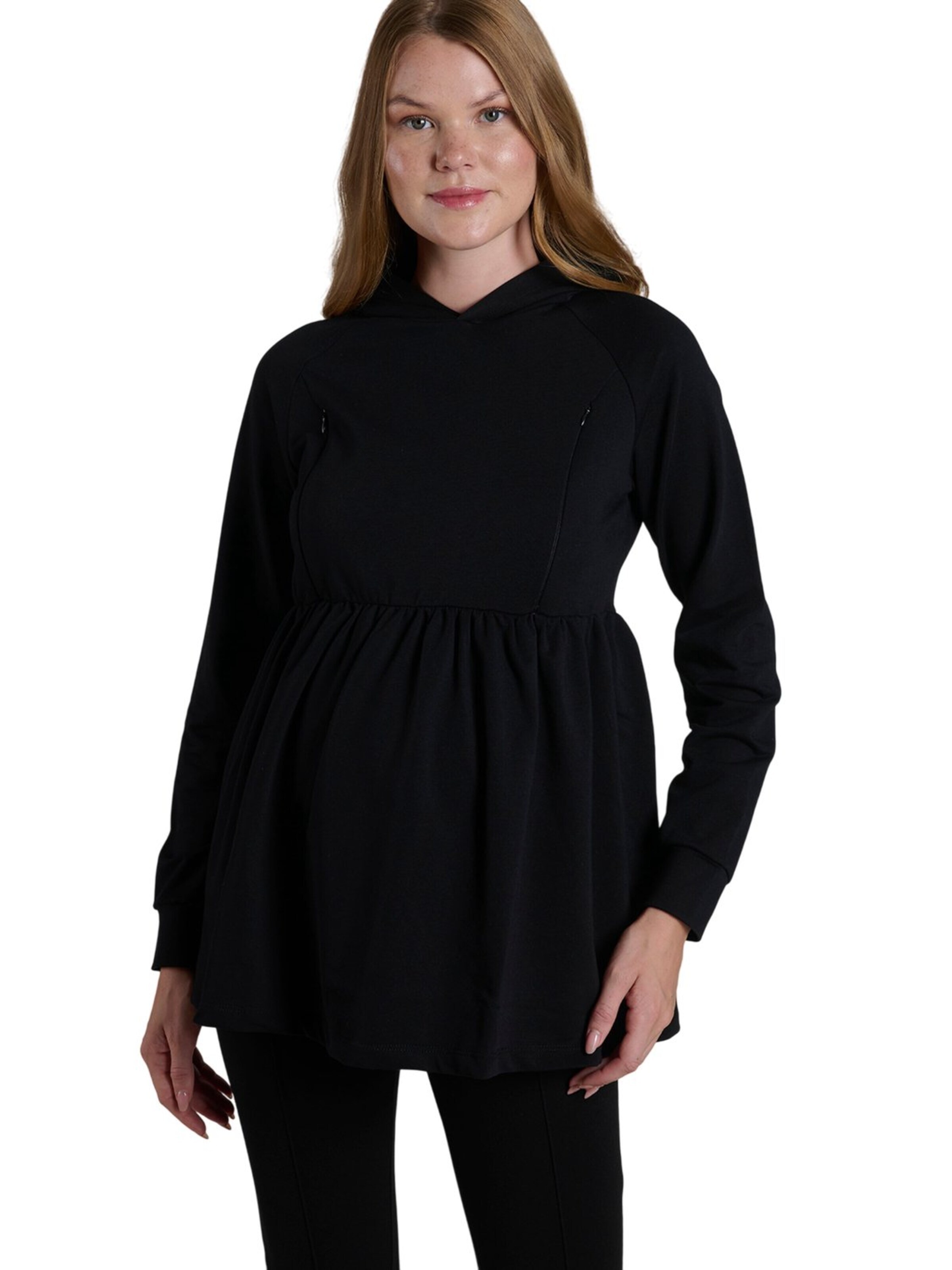 LYN MAMA Sweatshirt in Zwart: voorkant