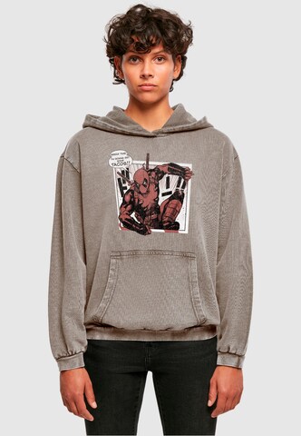 ABSOLUTE CULT Sweatshirt 'Deadpool - Tacos Breaktime' in Grau: predná strana