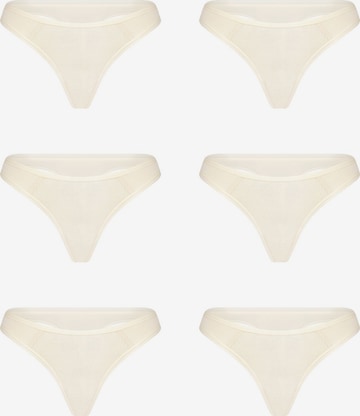 Albero Natur Thong 'Damen Tangaslip - 6er Pack' in White: front