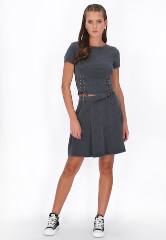 myMo ROCKS Shirt 'Rock' in Grijs