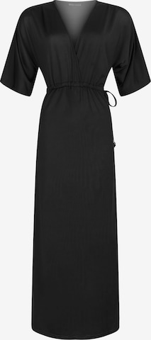 Chic by Lirette Jurk 'Kimono Lotus Natural' in Zwart: voorkant