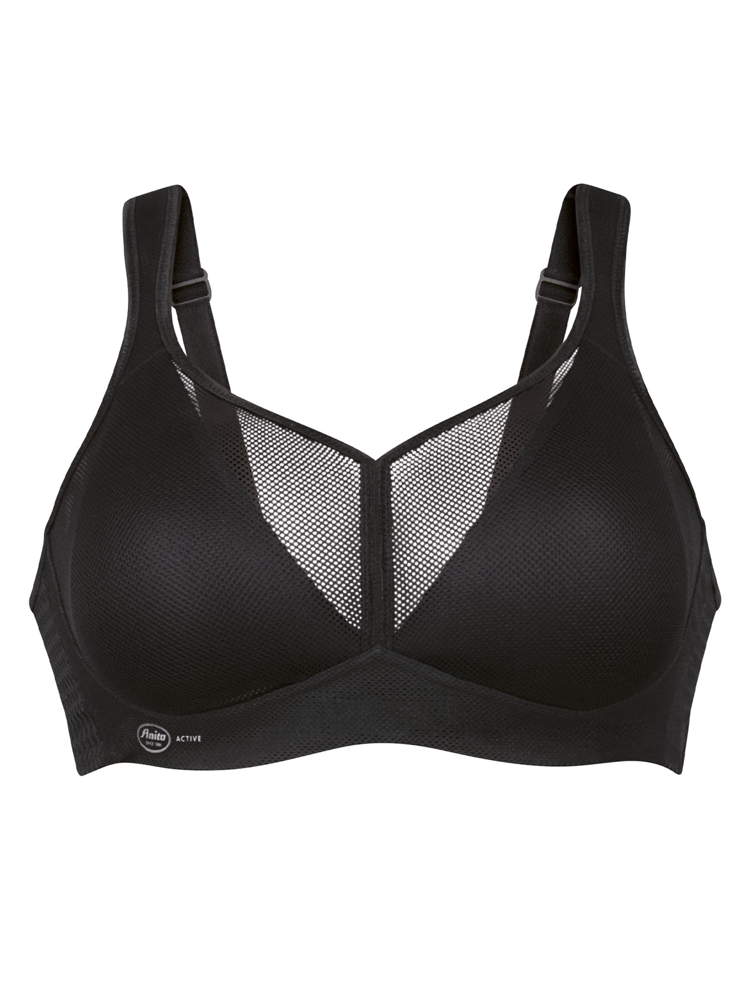 ANITA Minimiser Bra 'Air Control mit Delta Pad Sport' in Black: front