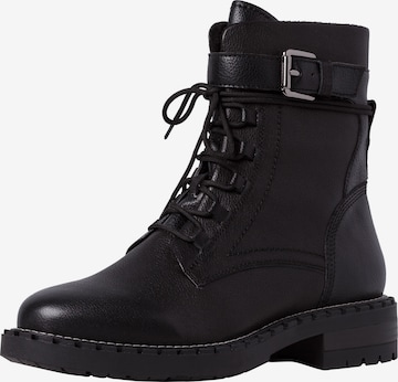 TAMARIS Lace-Up Ankle Boots in Black: front