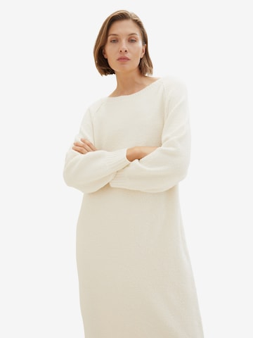 TOM TAILOR Knit dress in Beige: front