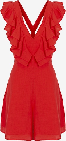 Influencer Jumpsuit in Rood: voorkant