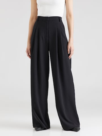 ABOUT YOU x Iconic by Tatiana Kucharova Loose fit Pleat-Front Pants 'Mathilda' in Black: front