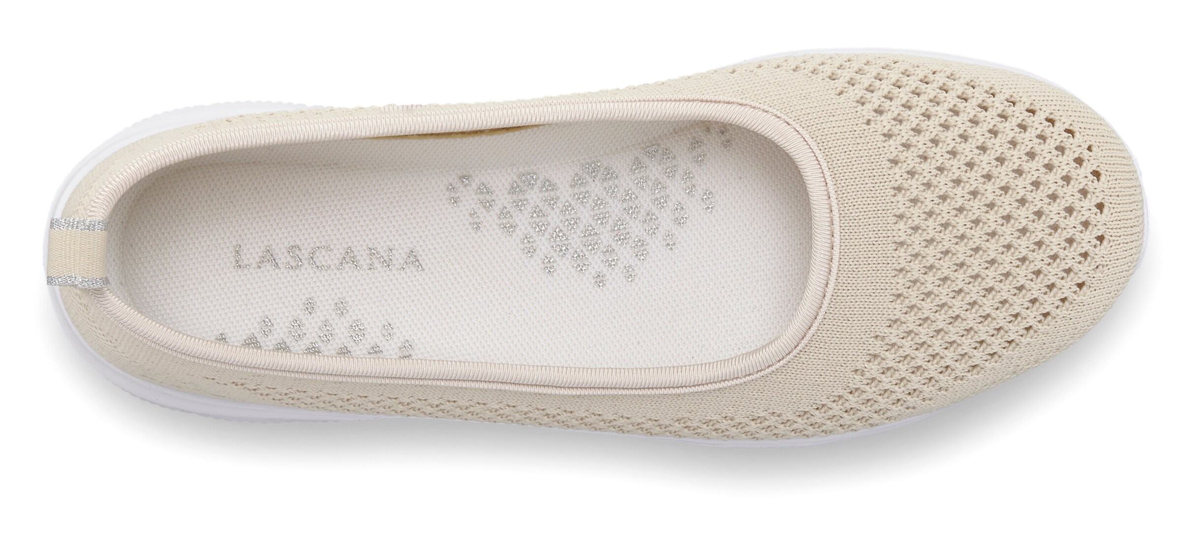 LASCANA Ballet Flats in Beige