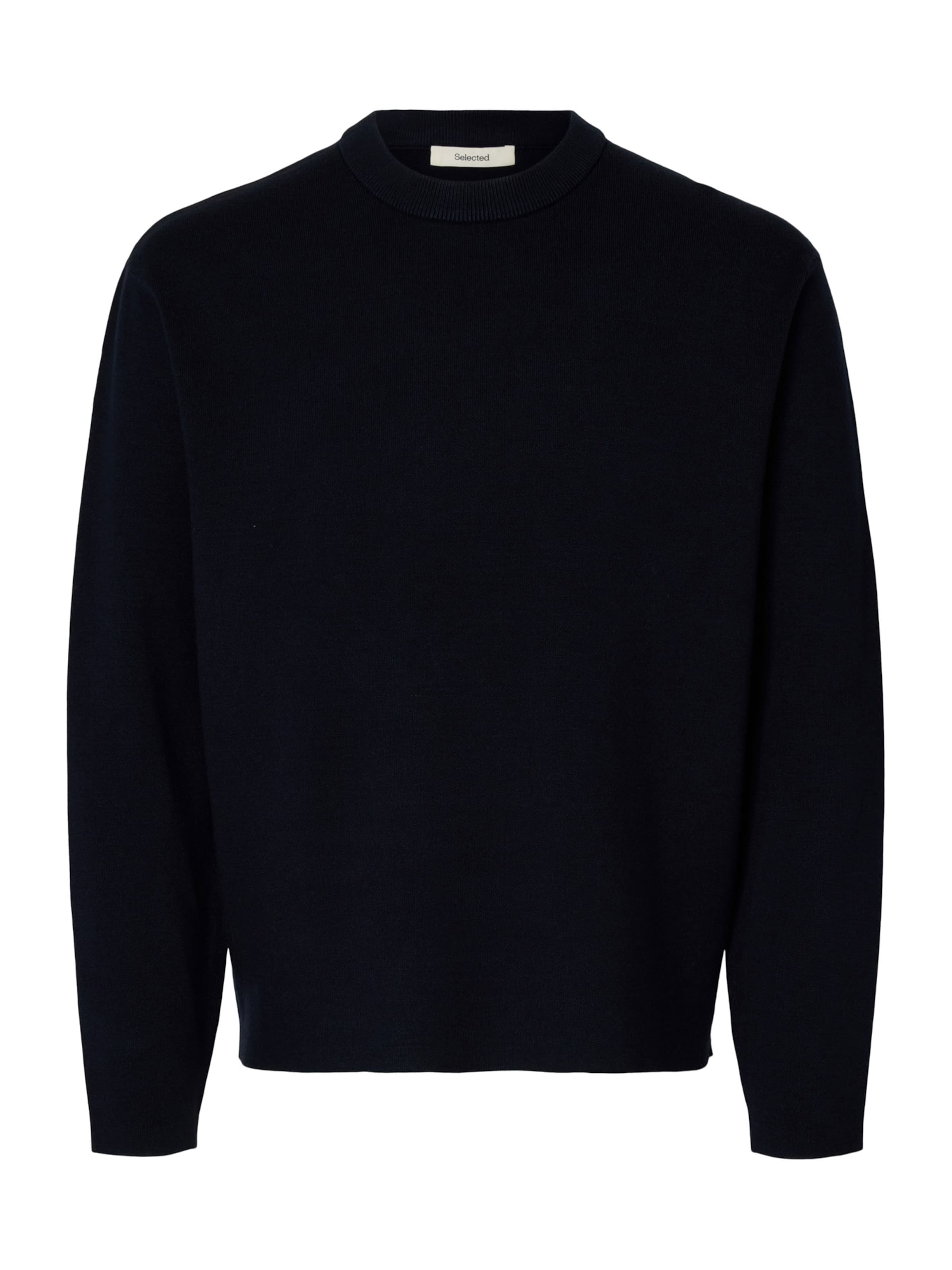 Pull-over 'SLHTeller' SELECTED en bleu : devant